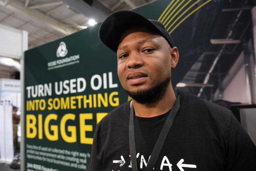Desmond Thabede, a representative for Michanic at the Automechanika exhibition. October 28, 2026