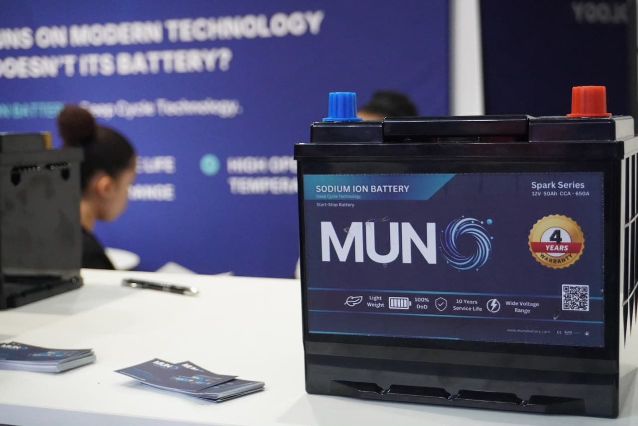 A sodium ion battery from Muno. Image: Kamogelo Lesabe