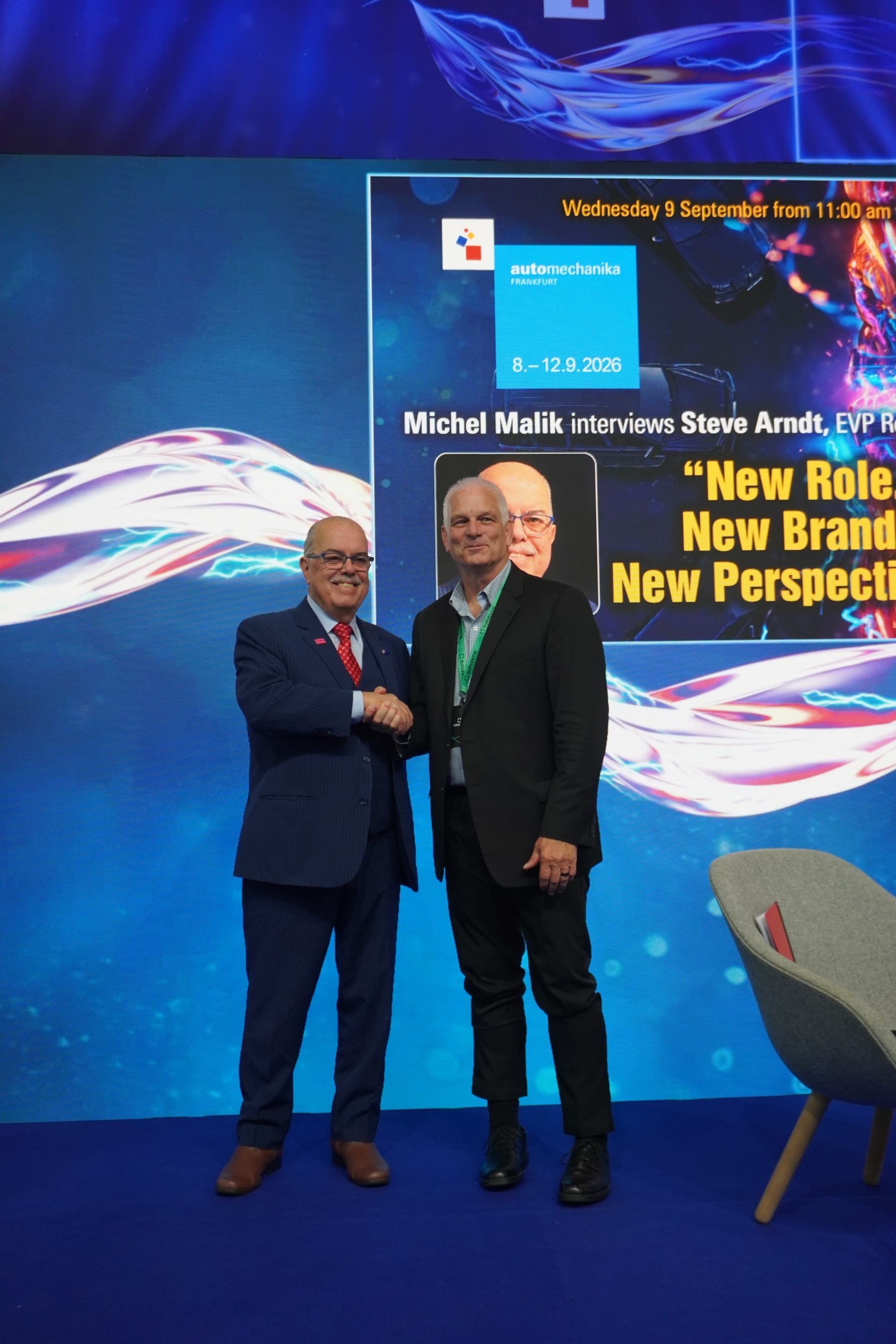 Surventis Michel Malik (left) with Steve Arndt of Surventis