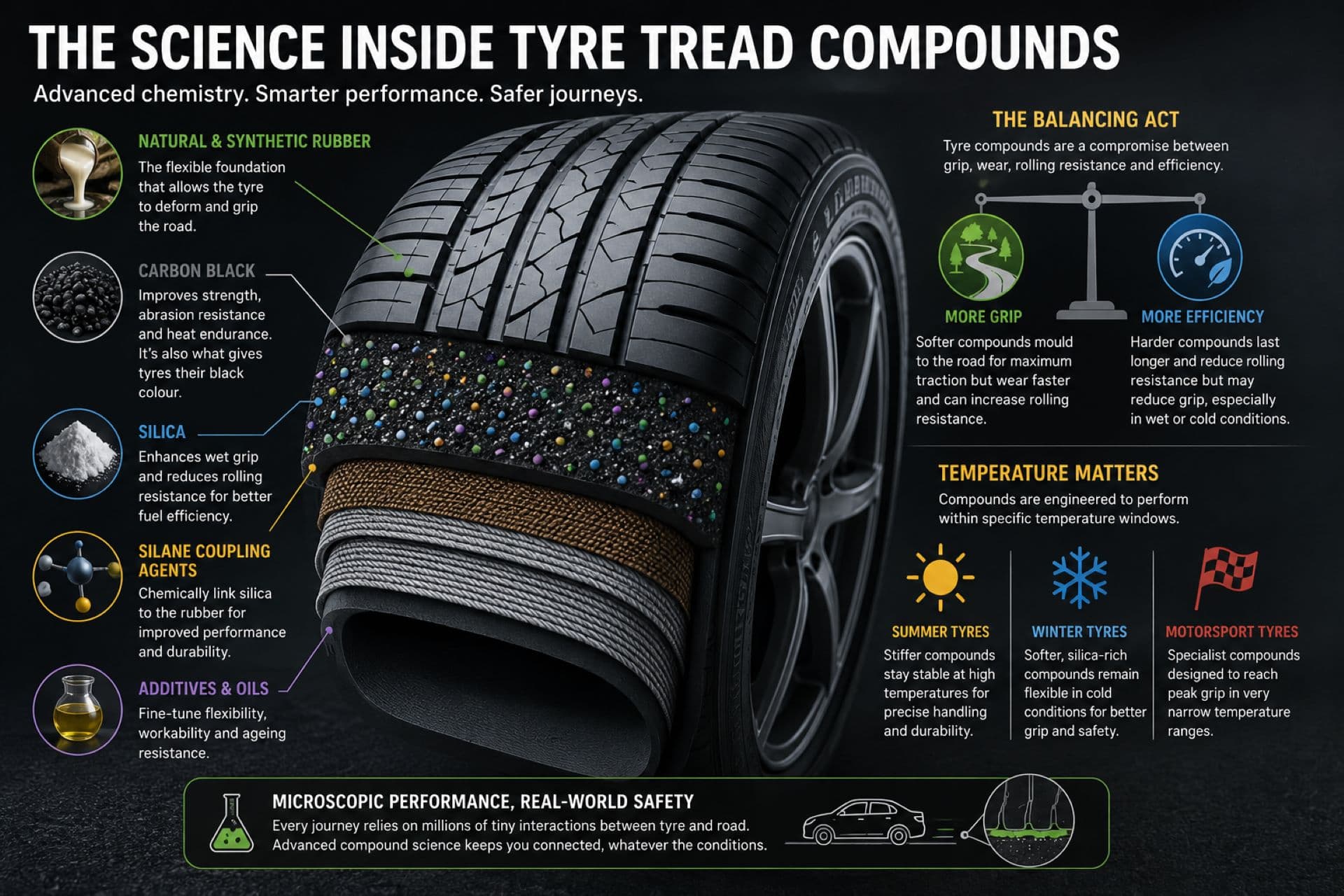 The Science Inside Modern Tyre Tread Compounds